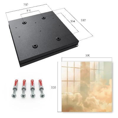 Wall mounted key box Pastel clouds