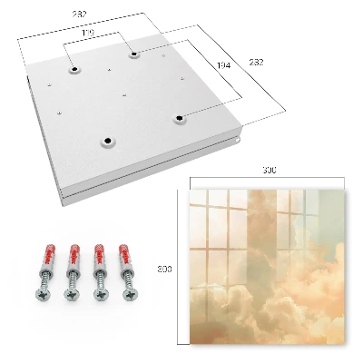 Wall mounted key box Pastel clouds