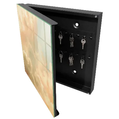 Wall mounted key box Pastel clouds