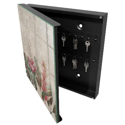 Wall-mounted key box botanical elegance design