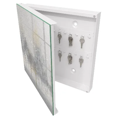 Wall mounted key box misty forest design