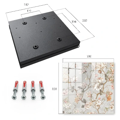 Key cabinet Floral twigs