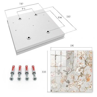 Key cabinet Floral twigs