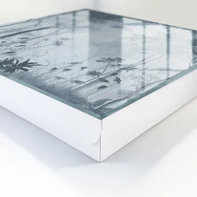 Wall-mounted key box misty forest design