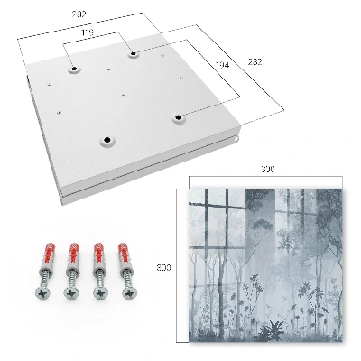Wall-mounted key box misty forest design