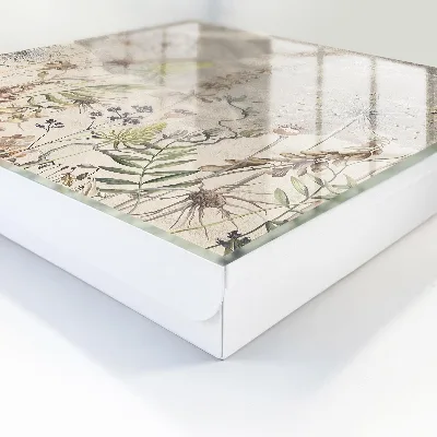 Wall mounted key box vintage plants design