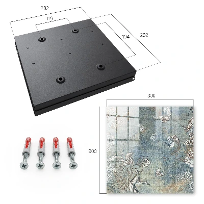 Key box for wall Floral pattern