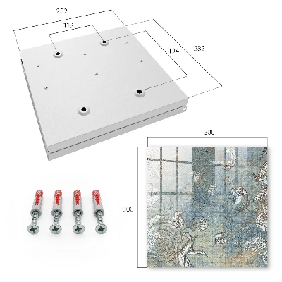 Key box for wall Floral pattern