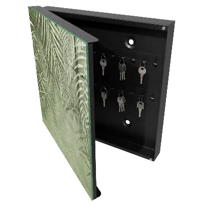 Key cabinet with tropical pattern