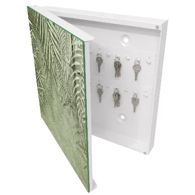 Key cabinet with tropical pattern