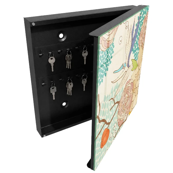 Key box for wall Abstract flowers
