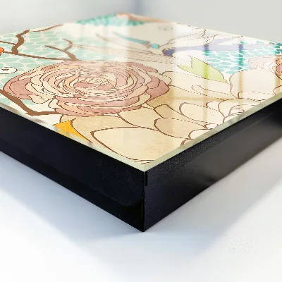 Key box for wall Abstract flowers