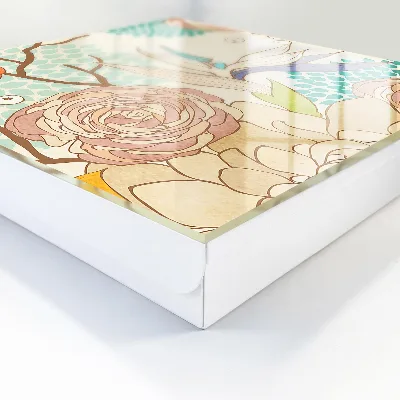 Key box for wall Abstract flowers