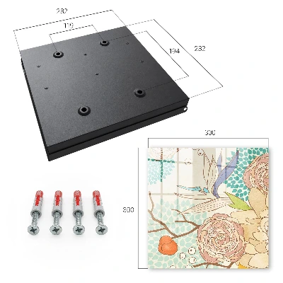 Key box for wall Abstract flowers
