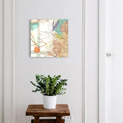 Key box for wall abstract flowers design