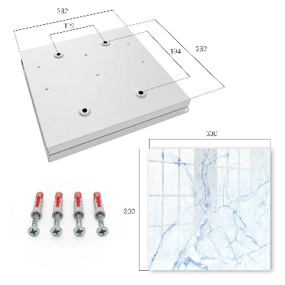 Wall mounted key box Marbled pattern