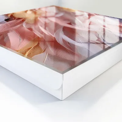 Key box for wall Pastel feathers