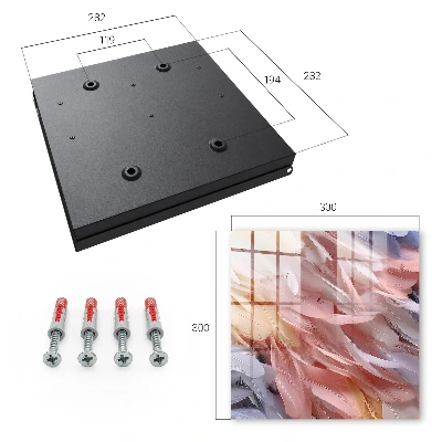 Key box for wall Pastel feathers