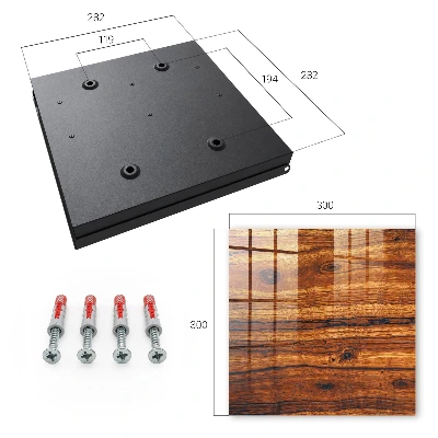 Wall mounted key box Wood texture