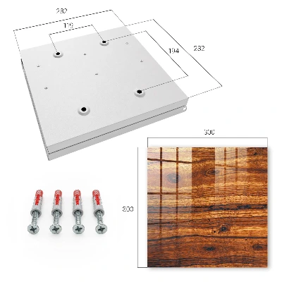 Wall mounted key box Wood texture