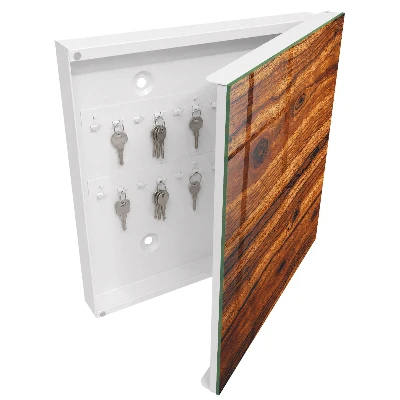Wall mounted key box Wood texture