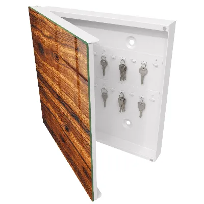 Wall mounted key box Wood texture