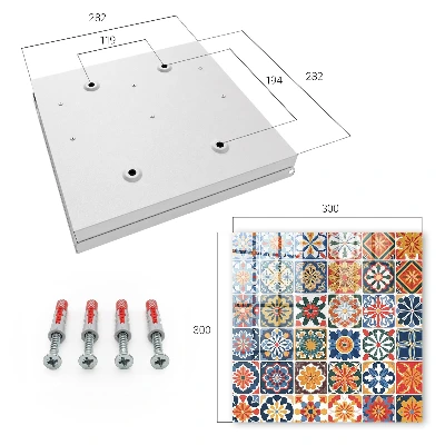 Key cabinet Colorful tiles