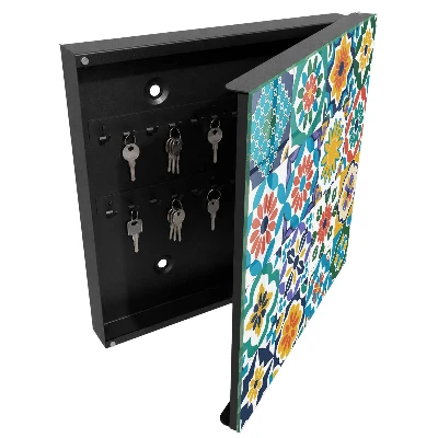 Wall mounted key box Floral patterns