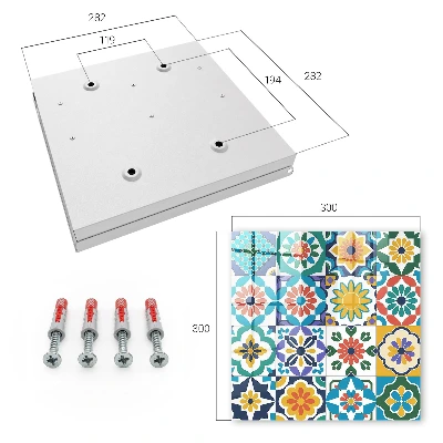 Wall mounted key box Floral patterns