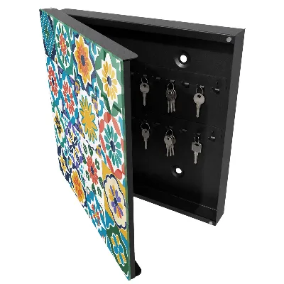 Wall mounted key box Floral patterns