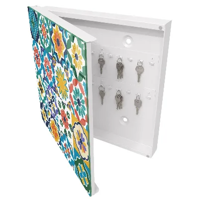 Wall mounted key box Floral patterns