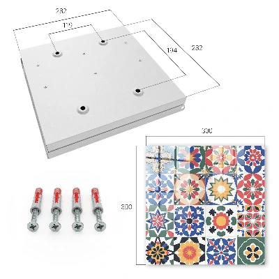Key cabinet Floral mosaic