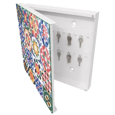 Key cabinet Floral mosaic
