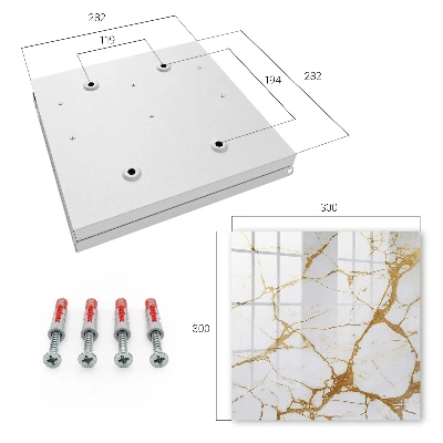 Key cabinet Marbled pattern