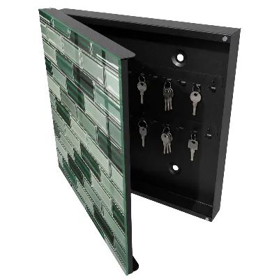 Wall mounted key box Green wall