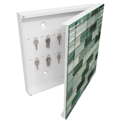 Wall mounted key box Green wall