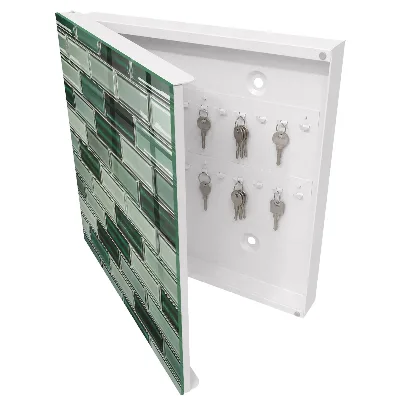 Wall mounted key box Green wall