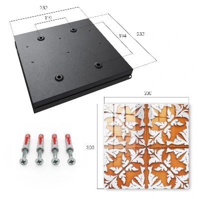 Key box for wall Plant motif