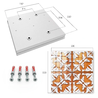 Key box for wall Plant motif