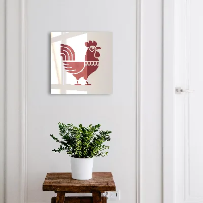 Key box for wall Folk style rooster