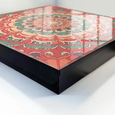 Wall mounted key box Colorful mandala