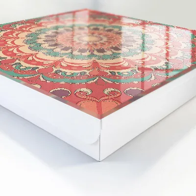 Wall mounted key box Colorful mandala