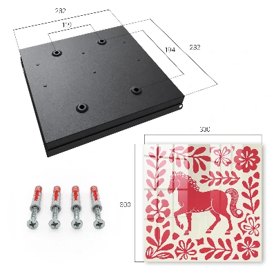 Key cabinet Folk illustration with a horse motif