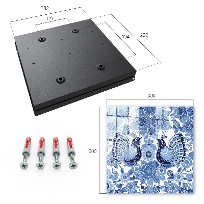 Key box for wall Folk birds