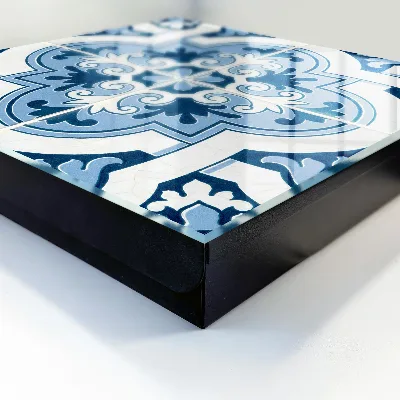 Wall mounted key box Blue tiles