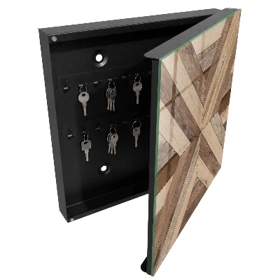 Wall mounted key box Wood geometry
