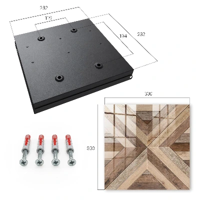 Wall mounted key box Wood geometry