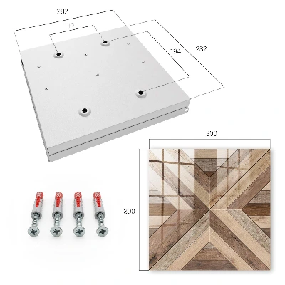 Wall mounted key box Wood geometry