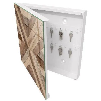 Wall mounted key box Wood geometry