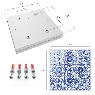 Wall mounted key box Blue mosaic